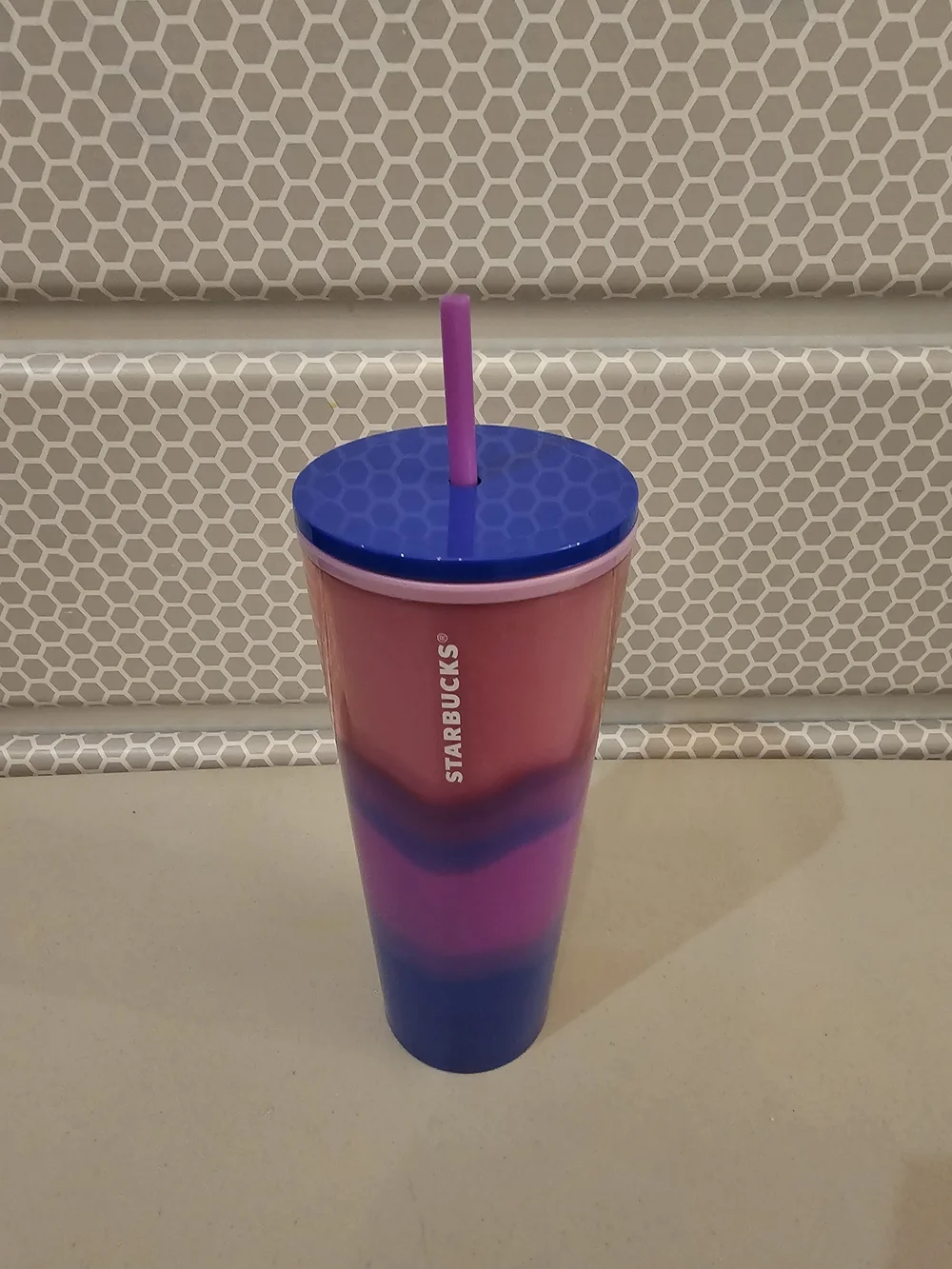 Starbucks Marble Tumbler with Straw - Picture 1 of 3